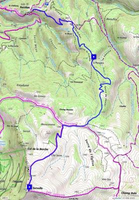 Carte parcouurs la servelle.