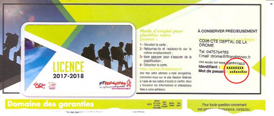 Licence individuelle ffrp