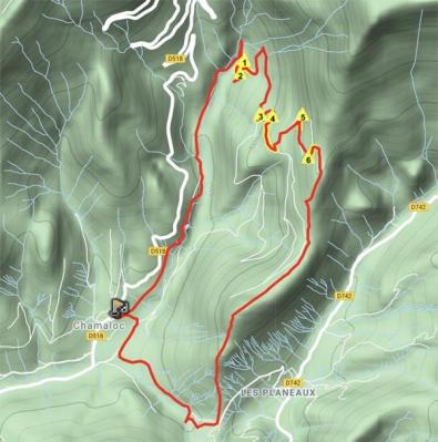 Le circuit de randonnée du Serre des Blaches (Chamaloc).