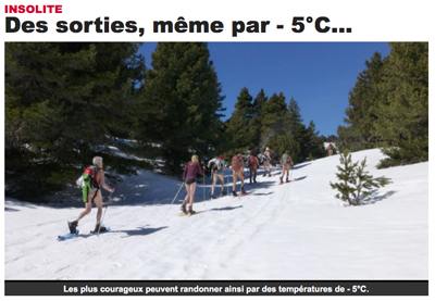 Des sorties même par -5°C …