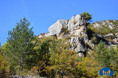 Quelques rochers dominent ce fond de vallon.
