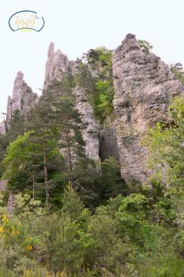 Ensemble de roches verticales.