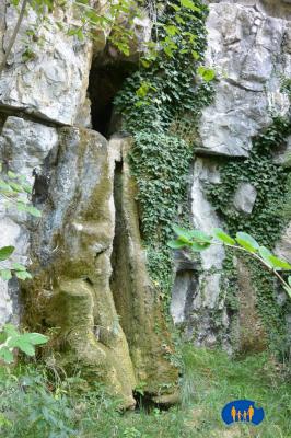 Carrière de La Rochette - Faille dans la roche.