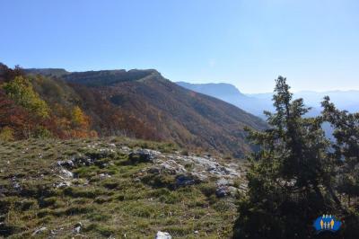 Vue en arrière sur le parcours que nous venons de faire.
