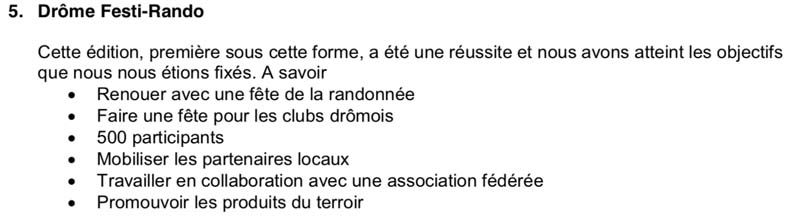 Extrait du C.D. du comite 26