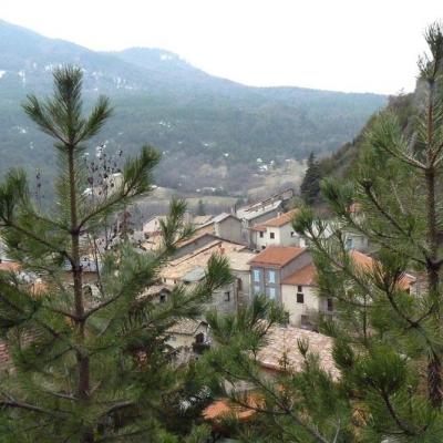 Village de La Beaume vu d'en haut.