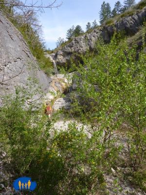 Le sentier d'accès aux cascades.