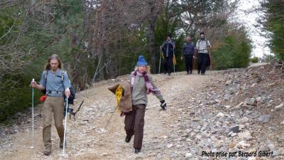 Retour vers nos voitures, nous quittons les zones de neige.